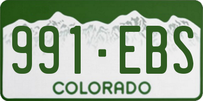 CO license plate 991EBS