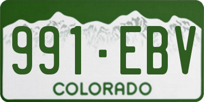 CO license plate 991EBV