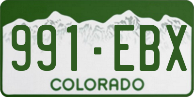 CO license plate 991EBX