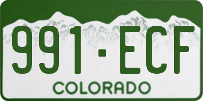 CO license plate 991ECF