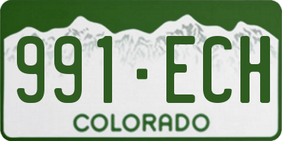 CO license plate 991ECH