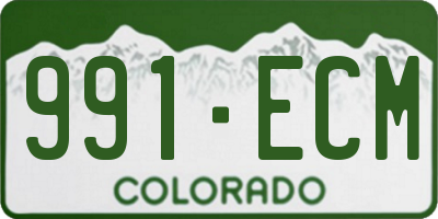 CO license plate 991ECM