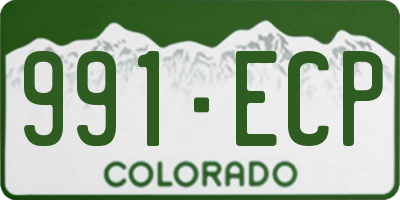CO license plate 991ECP