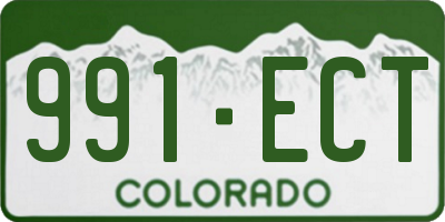 CO license plate 991ECT