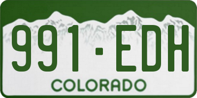 CO license plate 991EDH