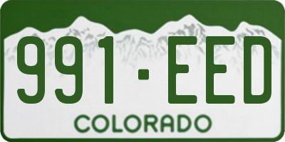 CO license plate 991EED