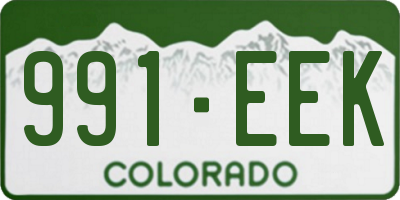 CO license plate 991EEK