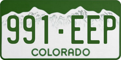 CO license plate 991EEP