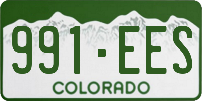 CO license plate 991EES