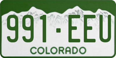 CO license plate 991EEU