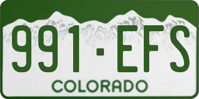 CO license plate 991EFS