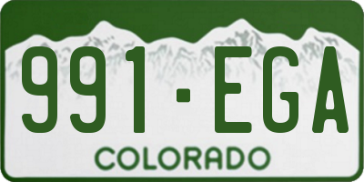 CO license plate 991EGA