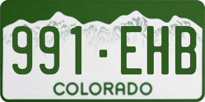 CO license plate 991EHB