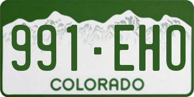 CO license plate 991EHO