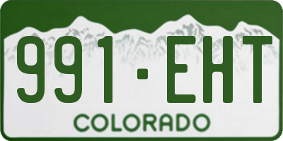 CO license plate 991EHT