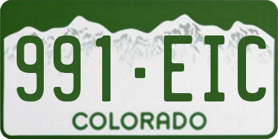 CO license plate 991EIC