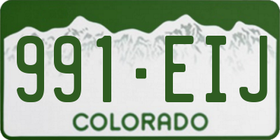 CO license plate 991EIJ