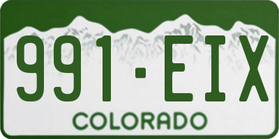 CO license plate 991EIX