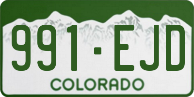 CO license plate 991EJD