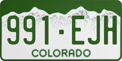 CO license plate 991EJH