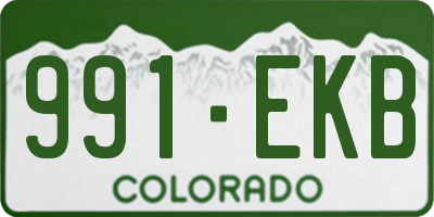 CO license plate 991EKB