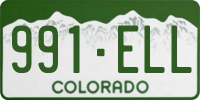 CO license plate 991ELL