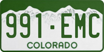 CO license plate 991EMC