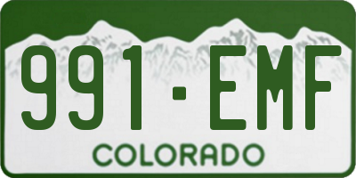 CO license plate 991EMF