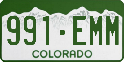 CO license plate 991EMM