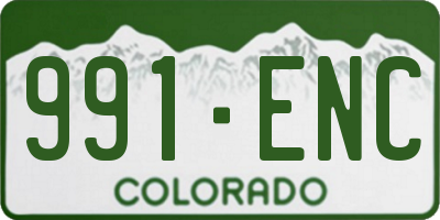 CO license plate 991ENC