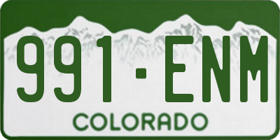 CO license plate 991ENM