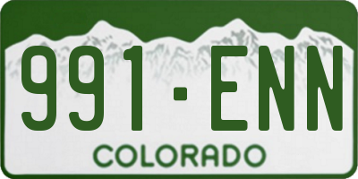 CO license plate 991ENN