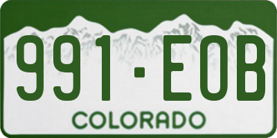 CO license plate 991EOB