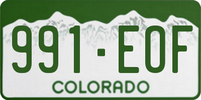 CO license plate 991EOF