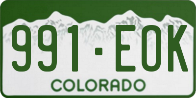 CO license plate 991EOK