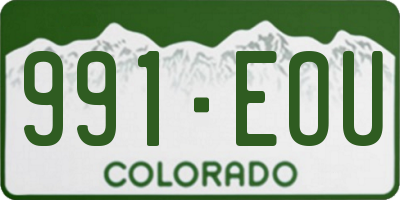 CO license plate 991EOU