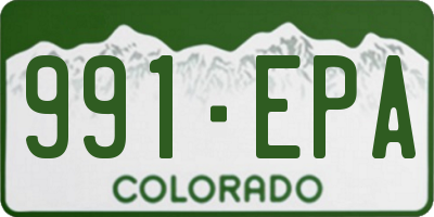 CO license plate 991EPA