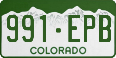 CO license plate 991EPB