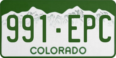 CO license plate 991EPC