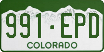 CO license plate 991EPD