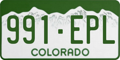 CO license plate 991EPL