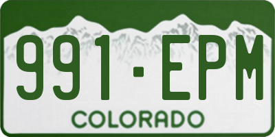 CO license plate 991EPM