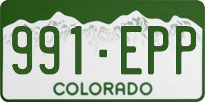 CO license plate 991EPP