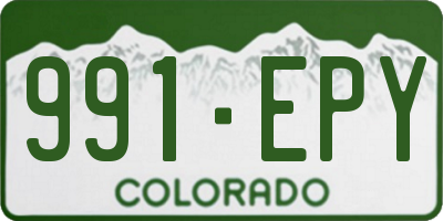 CO license plate 991EPY