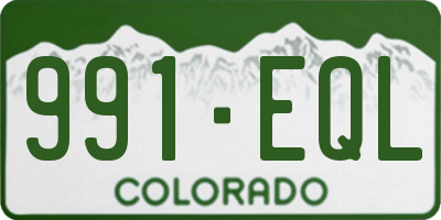 CO license plate 991EQL