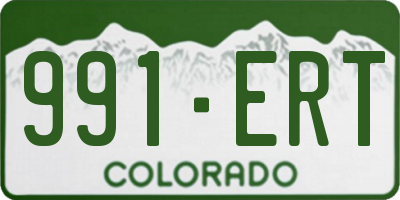 CO license plate 991ERT