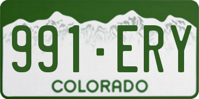 CO license plate 991ERY