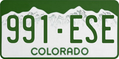 CO license plate 991ESE