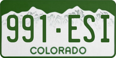 CO license plate 991ESI