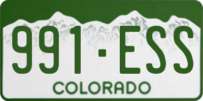 CO license plate 991ESS